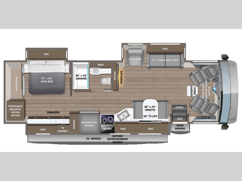 2027 Jayco Precept Prestige 36H - New Class A For Sale by Fretz RV in Souderton, Pennsylvania features Slideout