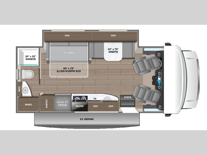 2027 Jayco Melbourne 24R - New Class C For Sale by Fretz RV in Souderton, Pennsylvania features Slideout