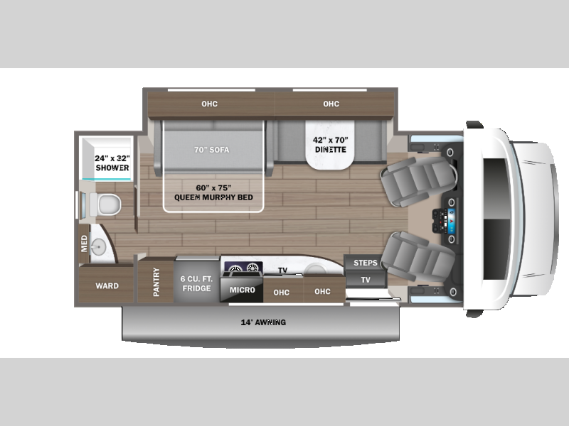 2027 Jayco Melbourne Prestige 24RP - New Class C For Sale by Fretz RV in Souderton, Pennsylvania features Slideout