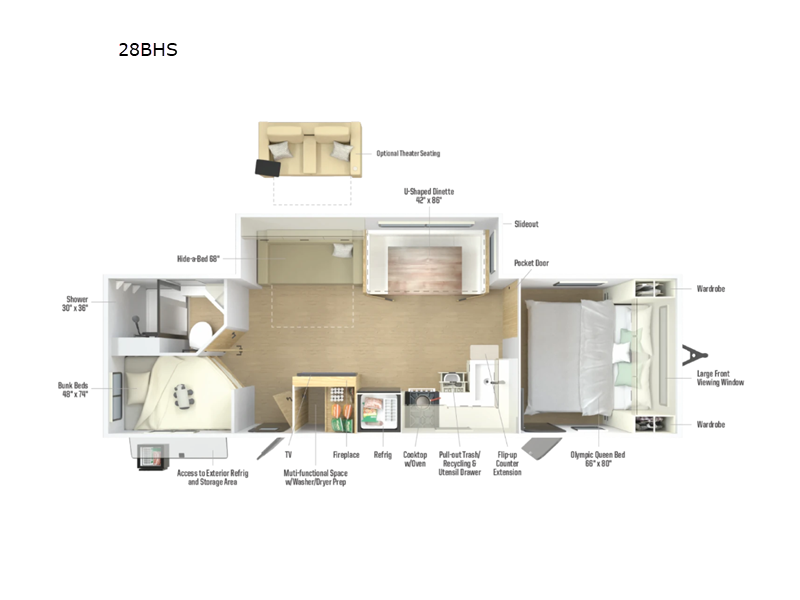 2026 Winnebago Thrive 28BHS - New Travel Trailer For Sale by Fretz RV in Souderton, Pennsylvania features Slideout