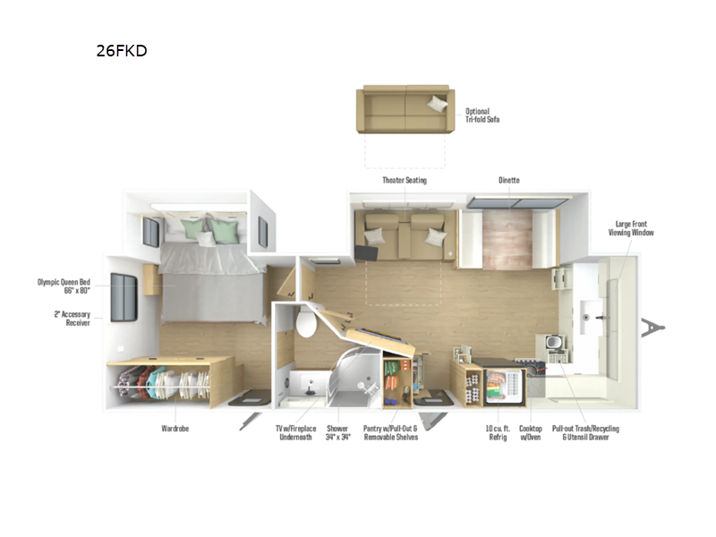 2027 Winnebago Thrive 26FKD - New Travel Trailer For Sale by Fretz RV in Souderton, Pennsylvania features Slideout