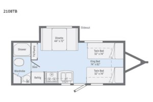 2018 Winnebago Micro Minnie 2108TB