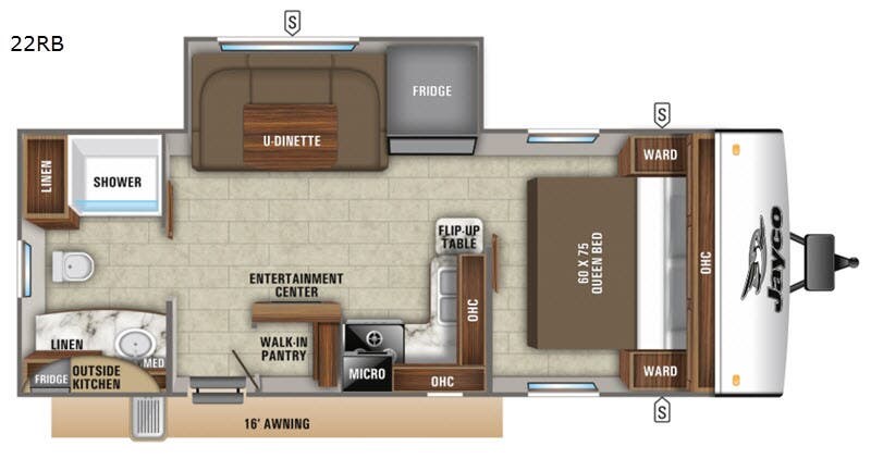 2020 Jayco Jay Feather 22RB - Used Travel Trailer For Sale by Fretz RV in Souderton, Pennsylvania features Slideout