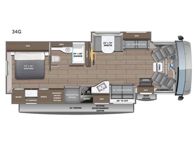 2027 Jayco Precept 34G - New Class A For Sale by Fretz RV in Souderton, Pennsylvania features Slideout