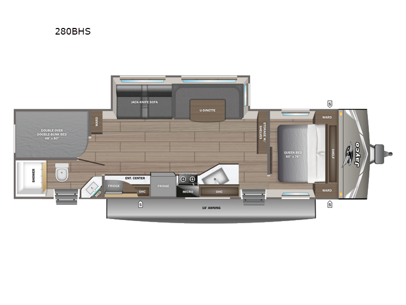 2027 Jayco Jay Flight 280BHS - New Travel Trailer For Sale by Fretz RV in Souderton, Pennsylvania features Slideout