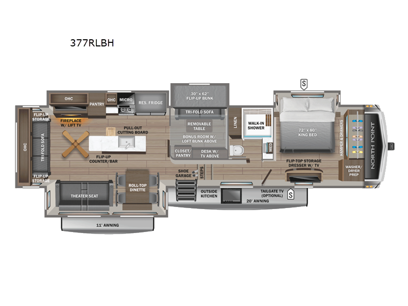 2026 Jayco North Point 377RLBH - New Fifth Wheel For Sale by Fretz RV in Souderton, Pennsylvania features Slideout