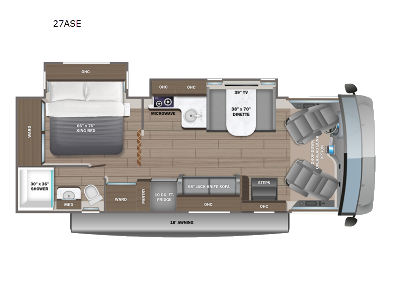 2027 Jayco Alante SE 27ASE - New Class A For Sale by Fretz RV in Souderton, Pennsylvania features Slideout