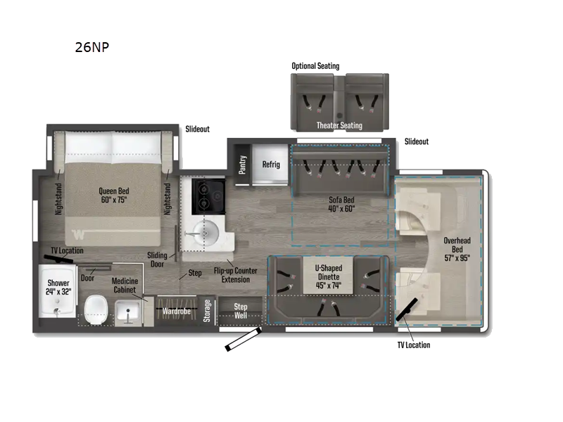 2026 Winnebago Spirit NPF Limited Edition 26NP - New Class C For Sale by Fretz RV in Souderton, Pennsylvania features Slideout