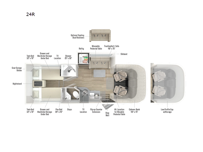 2027 Winnebago Navion 24R - New Class C For Sale by Fretz RV in Souderton, Pennsylvania features Slideout