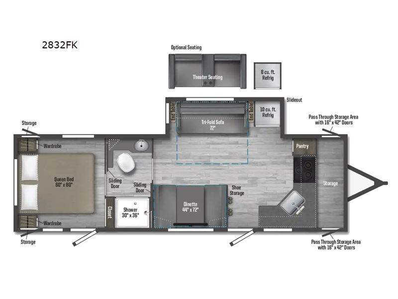 2024 Winnebago Minnie 2832FK - New Travel Trailer For Sale by Fretz RV in Souderton, Pennsylvania features Slideout