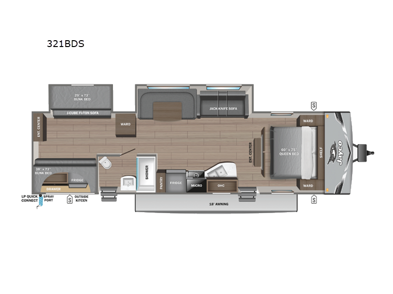 2026 Jayco Jay Flight SLX 321BDS - New Travel Trailer For Sale by Fretz RV in Souderton, Pennsylvania features Slideout