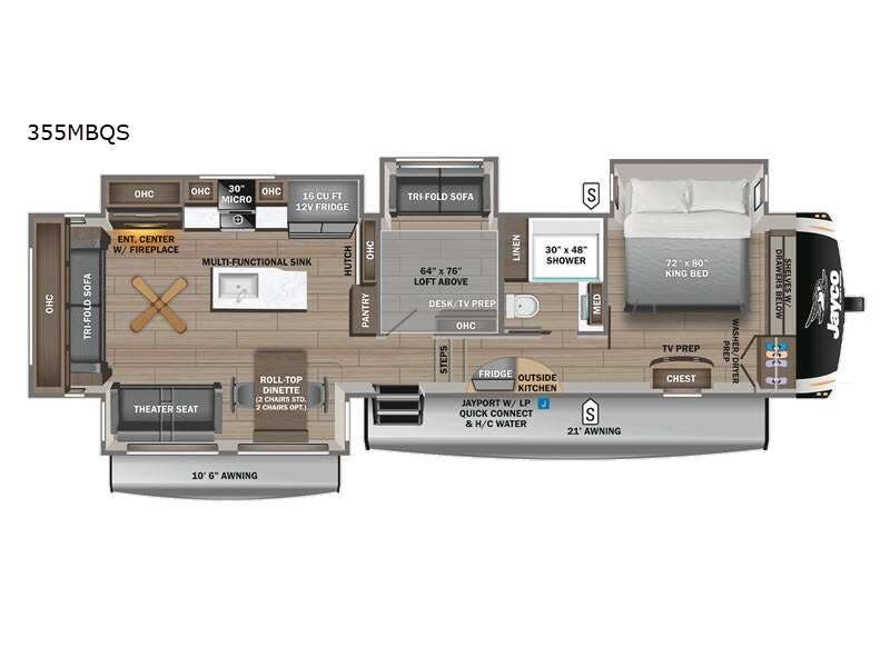 2027 Jayco Eagle 355MBQS - New Fifth Wheel For Sale by Fretz RV in Souderton, Pennsylvania features Slideout