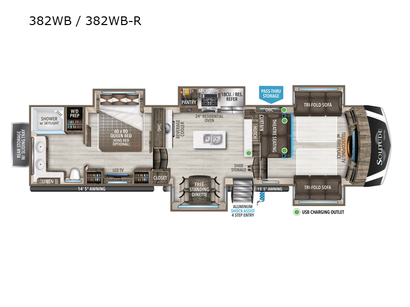 2022 Grand Design Solitude TRL. - Used Fifth Wheel For Sale by Fretz RV in Souderton, Pennsylvania features Slideout