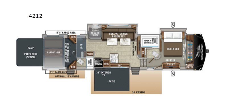 2019 Jayco Seismic TRL. - Used Fifth Wheel For Sale by Fretz RV in Souderton, Pennsylvania features Slideout