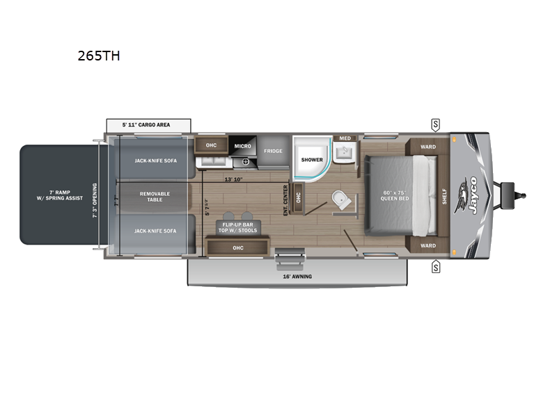 2026 Jayco Jay Flight SLX 265TH - New Toy Hauler For Sale by Fretz RV in Souderton, Pennsylvania