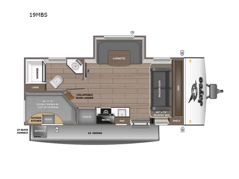2027 Jayco Jay Feather Air 19MBS - New Travel Trailer For Sale by Fretz RV in Souderton, Pennsylvania features Slideout