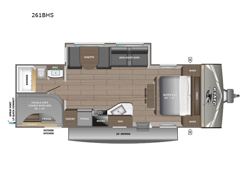 2027 Jayco Jay Flight 261BHS - New Travel Trailer For Sale by Fretz RV in Souderton, Pennsylvania features Slideout