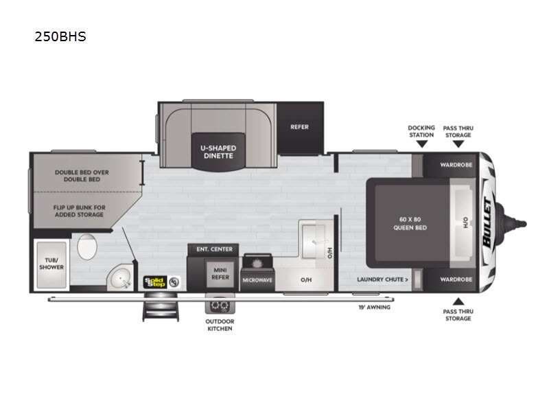 2021 Keystone Bullet 250BHS - Used Travel Trailer For Sale by Fretz RV in Souderton, Pennsylvania features Slideout