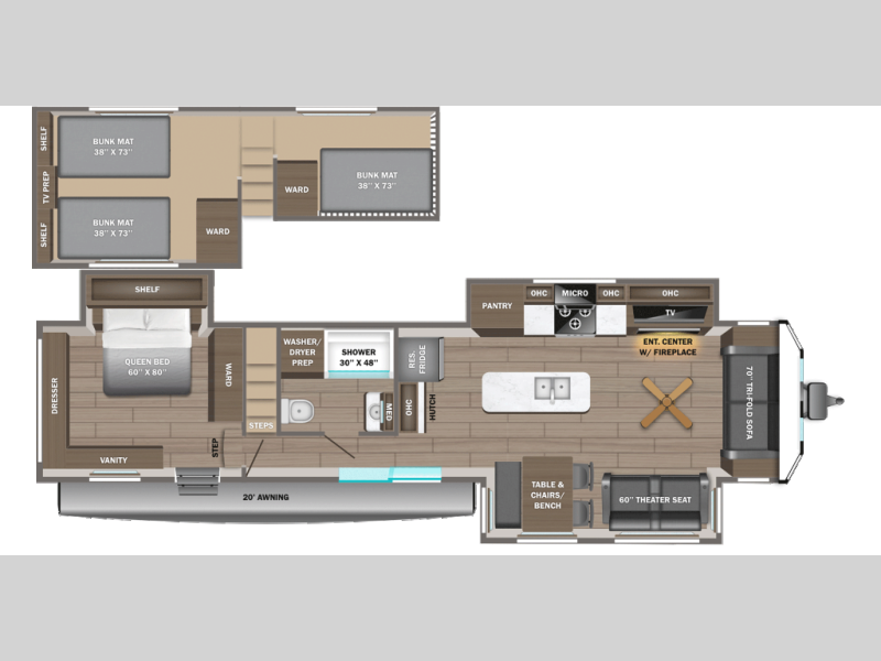 2027 Jayco Jay Flight Bungalow 401 LOFT - New Travel Trailer For Sale by Fretz RV in Souderton, Pennsylvania features Slideout