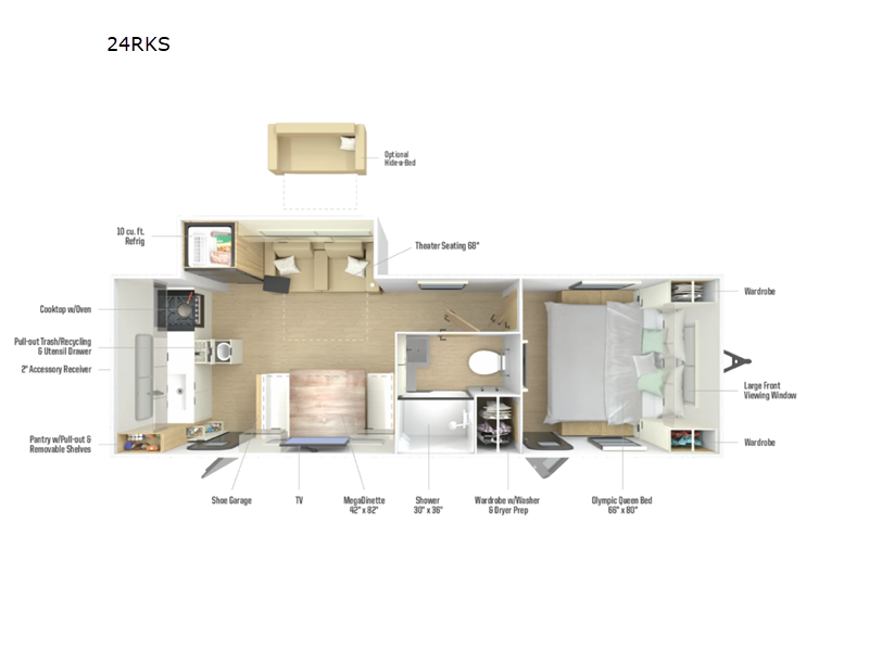 2027 Winnebago Thrive 24RKS - New Travel Trailer For Sale by Fretz RV in Souderton, Pennsylvania features Slideout