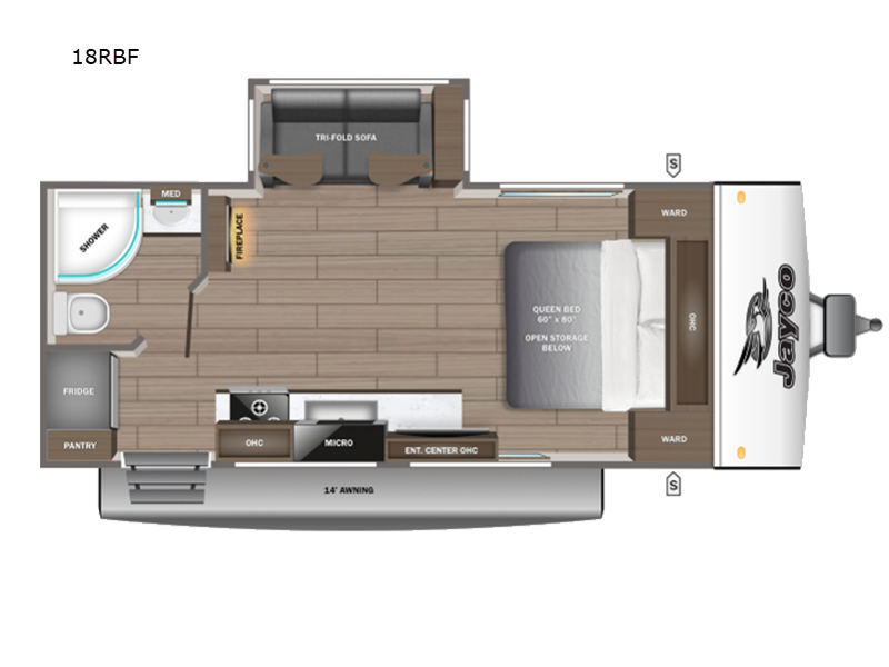 2027 Jayco Jay Feather 18RBF - New Travel Trailer For Sale by Fretz RV in Souderton, Pennsylvania features Slideout