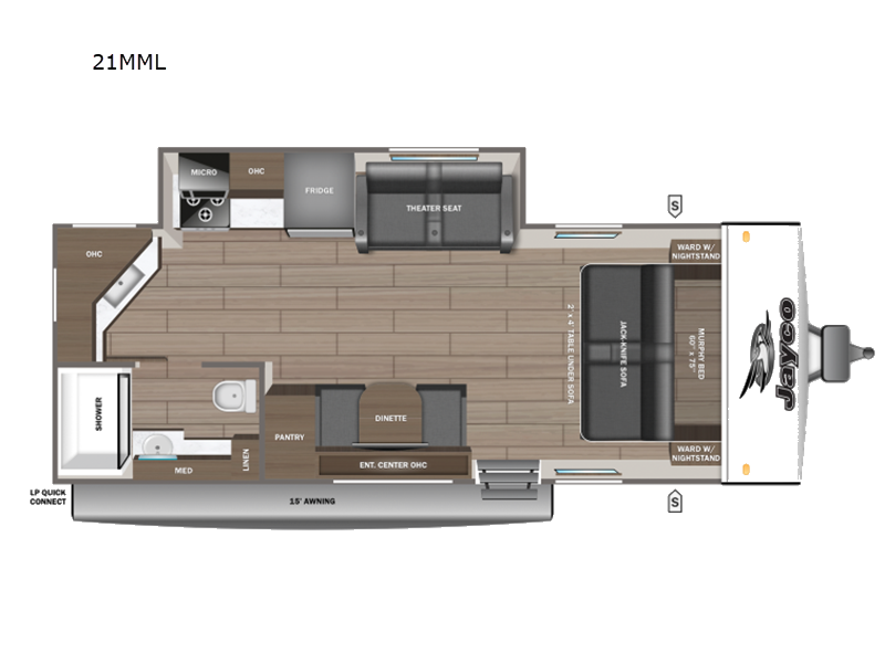 2027 Jayco Jay Feather 21MML - New Travel Trailer For Sale by Fretz RV in Souderton, Pennsylvania features Slideout
