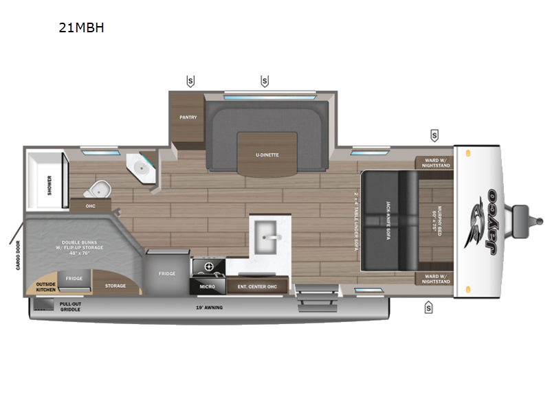 2027 Jayco Jay Feather 21MBH - New Travel Trailer For Sale by Fretz RV in Souderton, Pennsylvania features Slideout
