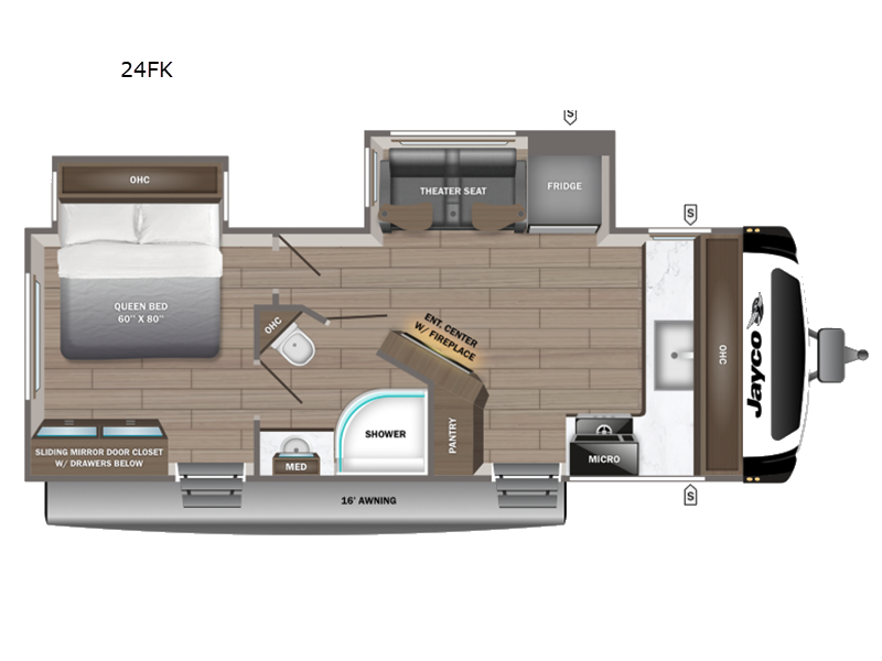 2027 Jayco Jay Feather 24FK - New Travel Trailer For Sale by Fretz RV in Souderton, Pennsylvania features Slideout