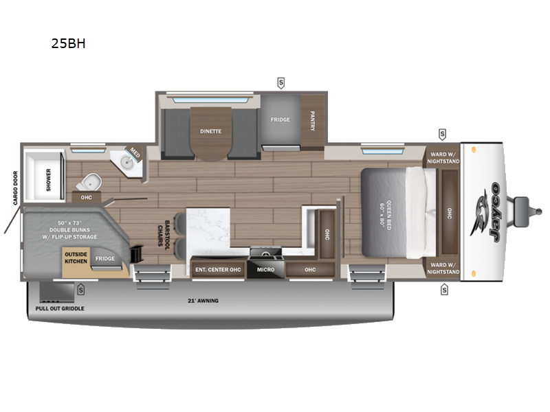 2027 Jayco Jay Feather 25BH - New Travel Trailer For Sale by Fretz RV in Souderton, Pennsylvania features Slideout