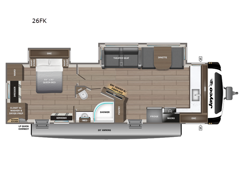 2027 Jayco Jay Feather 26FK - New Travel Trailer For Sale by Fretz RV in Souderton, Pennsylvania features Slideout