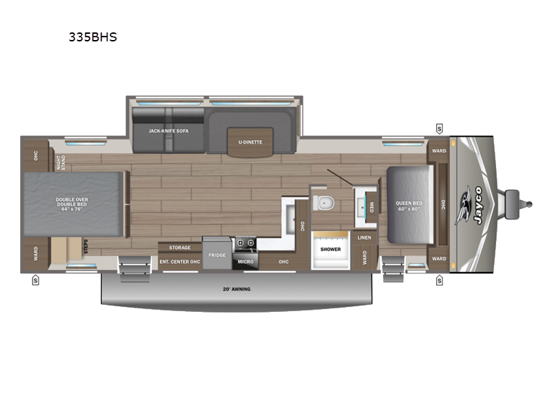 2027 Jayco Jay Flight 335BHS - New Travel Trailer For Sale by Fretz RV in Souderton, Pennsylvania features Slideout
