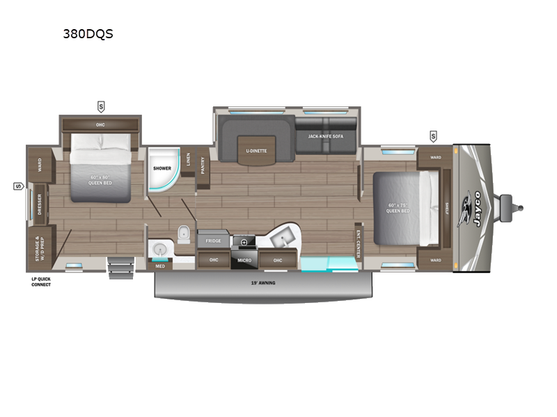 2027 Jayco Jay Flight 380DQS - New Travel Trailer For Sale by Fretz RV in Souderton, Pennsylvania features Slideout