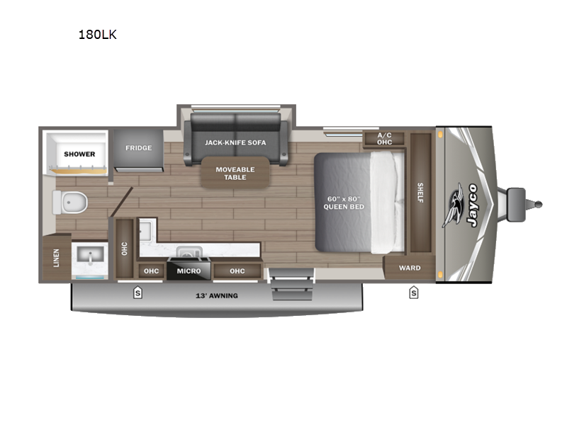 2027 Jayco Jay Flight 180LK - New Travel Trailer For Sale by Fretz RV in Souderton, Pennsylvania features Slideout