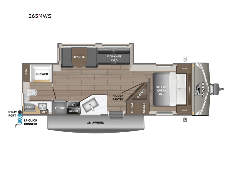 2027 Jayco Jay Flight 265MWS - New Travel Trailer For Sale by Fretz RV in Souderton, Pennsylvania features Slideout