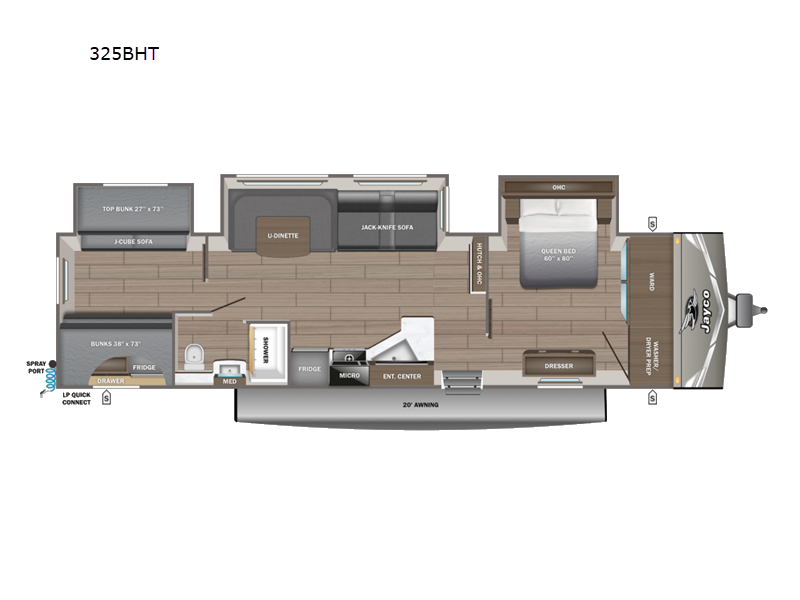 2027 Jayco Jay Flight 325BHT - New Travel Trailer For Sale by Fretz RV in Souderton, Pennsylvania features Slideout