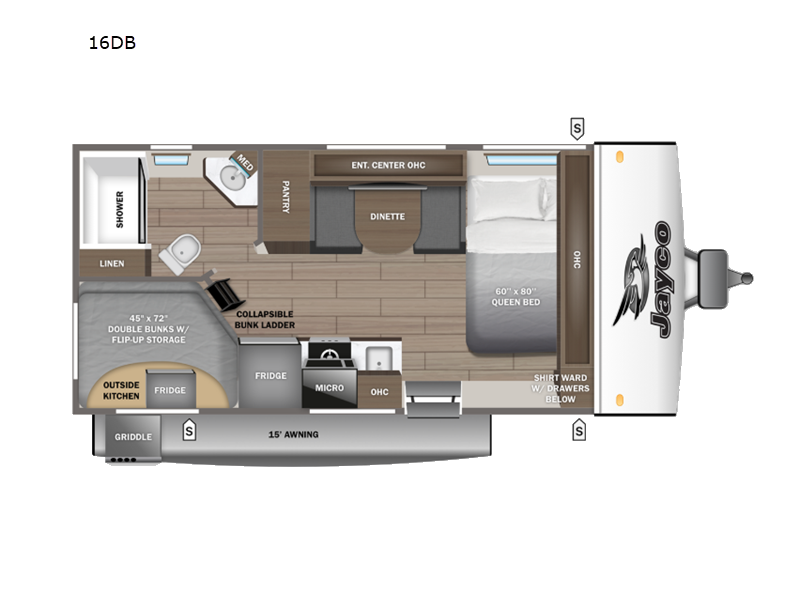 2027 Jayco Jay Feather Air 16DB - New Travel Trailer For Sale by Fretz RV in Souderton, Pennsylvania