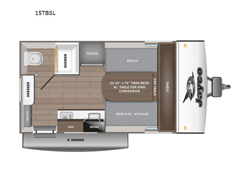 2027 Jayco Jay Feather Air SL 15TBSL - New Travel Trailer For Sale by Fretz RV in Souderton, Pennsylvania