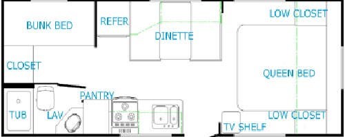 2004 R-Vision Trail Cruiser 26 QBH - Used Travel Trailer For Sale by Fretz RV in Souderton, Pennsylvania features Slideout