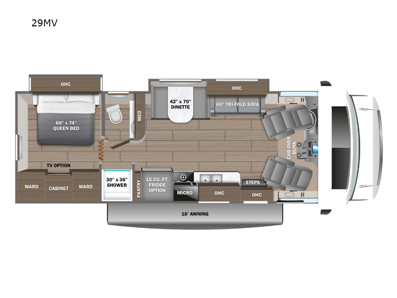 2027 Jayco Greyhawk 29MV - New Class C For Sale by Fretz RV in Souderton, Pennsylvania features Slideout
