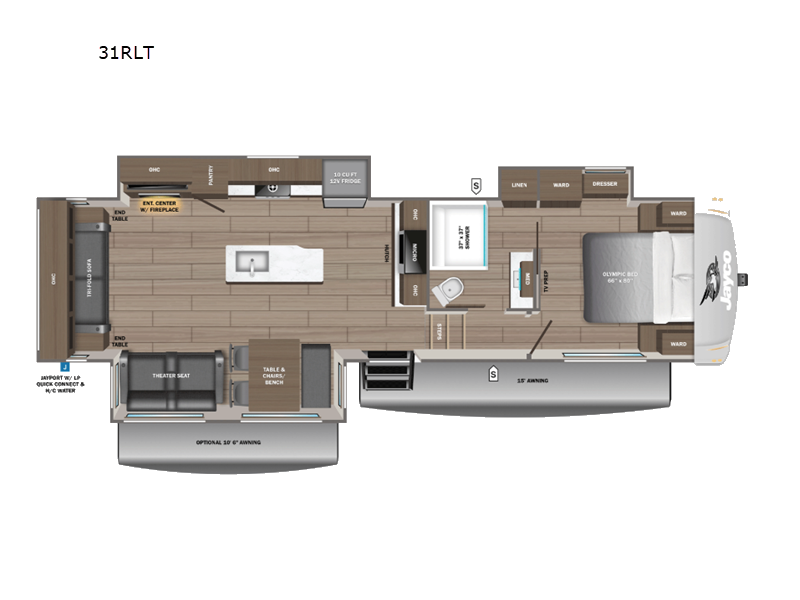 2027 Jayco Eagle 31RLT - New Fifth Wheel For Sale by Fretz RV in Souderton, Pennsylvania features Slideout