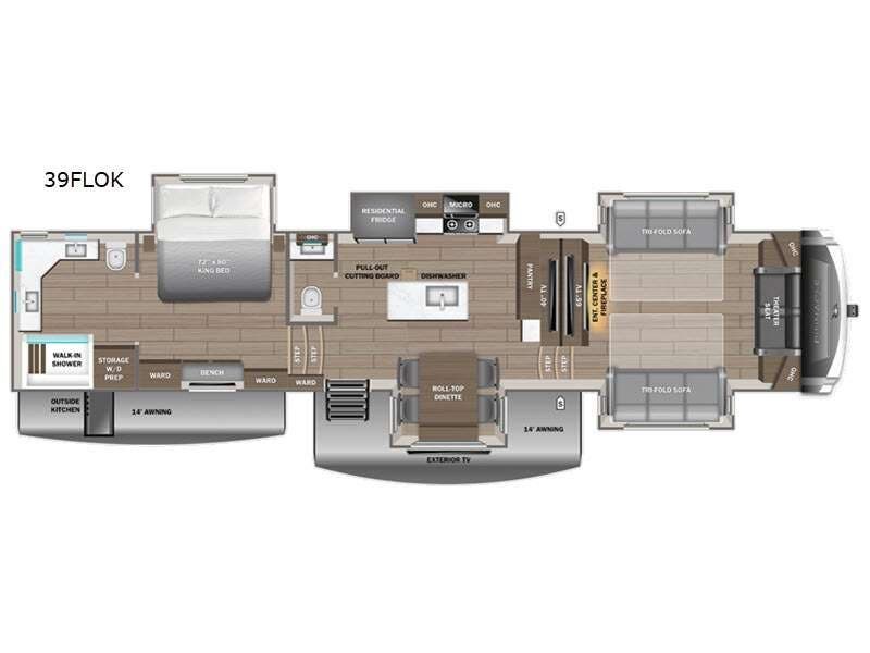 2027 Jayco Pinnacle 39FLOK - New Fifth Wheel For Sale by Fretz RV in Souderton, Pennsylvania features Slideout