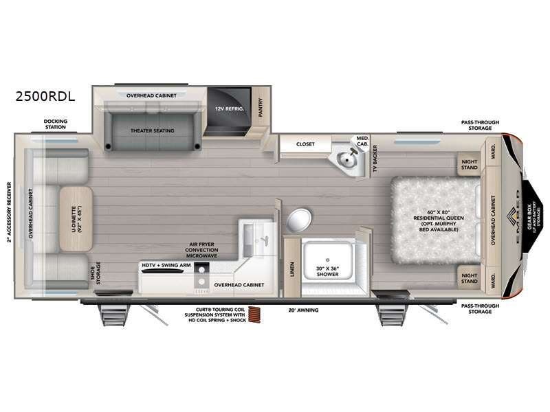 2027 Ember RV Touring Edition 2500RDL - New Travel Trailer For Sale by Fretz RV in Souderton, Pennsylvania features Slideout
