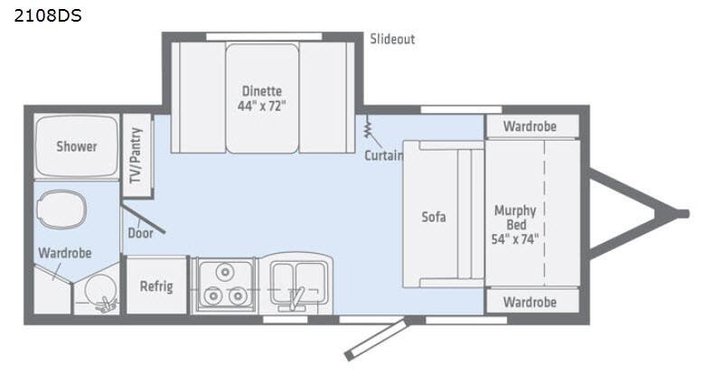 2019 Winnebago Micro Minnie 2108DS - Used Travel Trailer For Sale by Fretz RV in Souderton, Pennsylvania features Slideout
