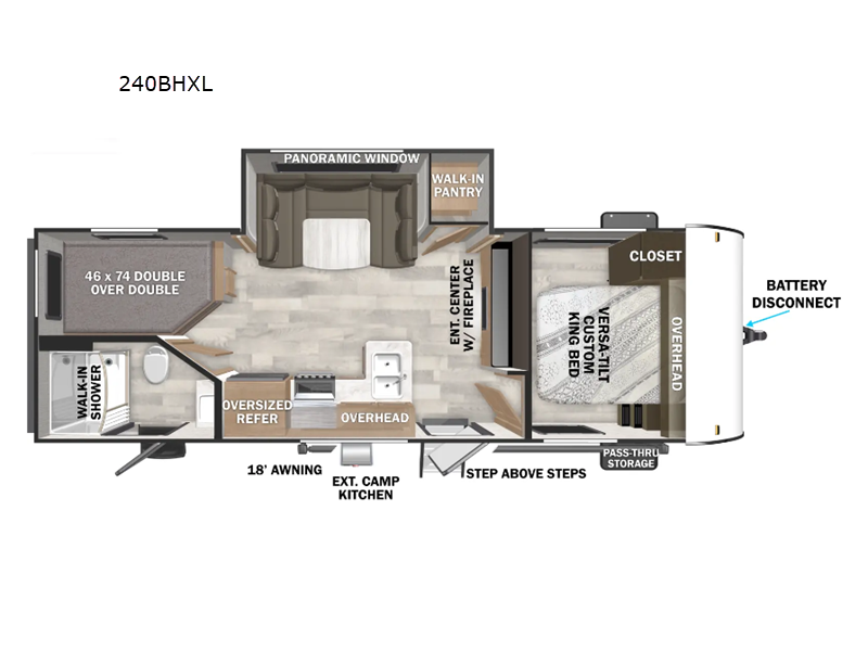 2025 Forest River Salem Cruise Lite 240BHXL - Used Travel Trailer For Sale by Fretz RV in Souderton, Pennsylvania features Slideout