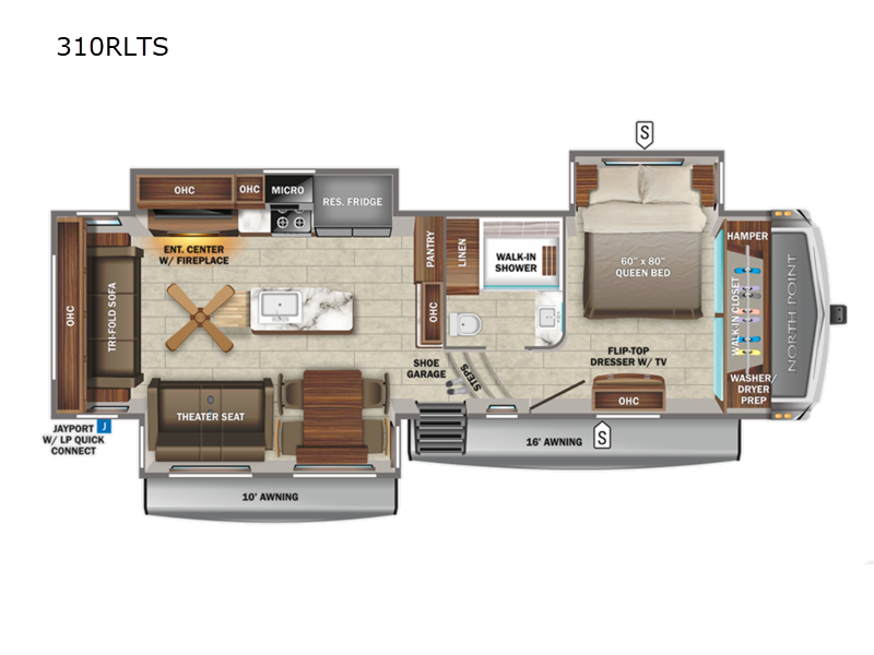 2022 Jayco North Point 310RLTS - Used Fifth Wheel For Sale by Fretz RV in Souderton, Pennsylvania features Slideout