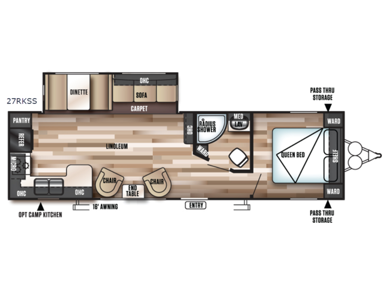 2018 Forest River Wildwood 27RKSS - Used Travel Trailer For Sale by Fretz RV in Souderton, Pennsylvania features Slideout