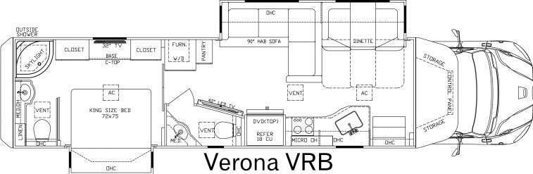 2016 Renegade RV Verona 40VRB - Used Class C For Sale by Fretz RV in Souderton, Pennsylvania features Slideout
