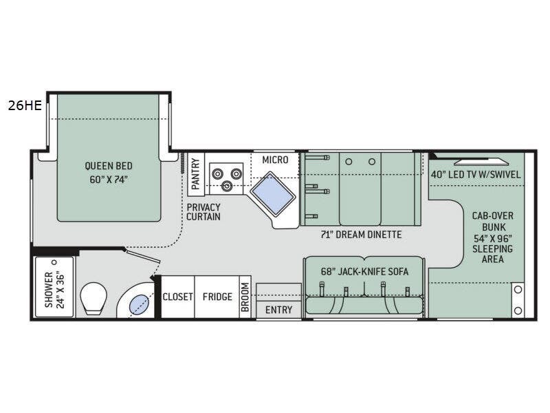 2019 Thor Motor Coach Freedom Elite 26HE - Used Class C For Sale by Fretz RV in Souderton, Pennsylvania features Slideout