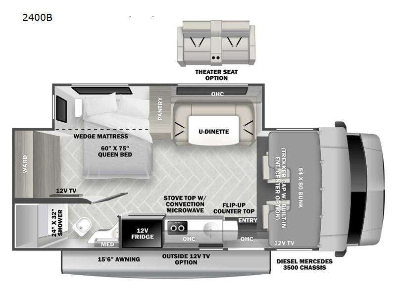 2022 Forest River Sunseeker MBS 2400B - Used Class C For Sale by Fretz RV in Souderton, Pennsylvania features Slideout