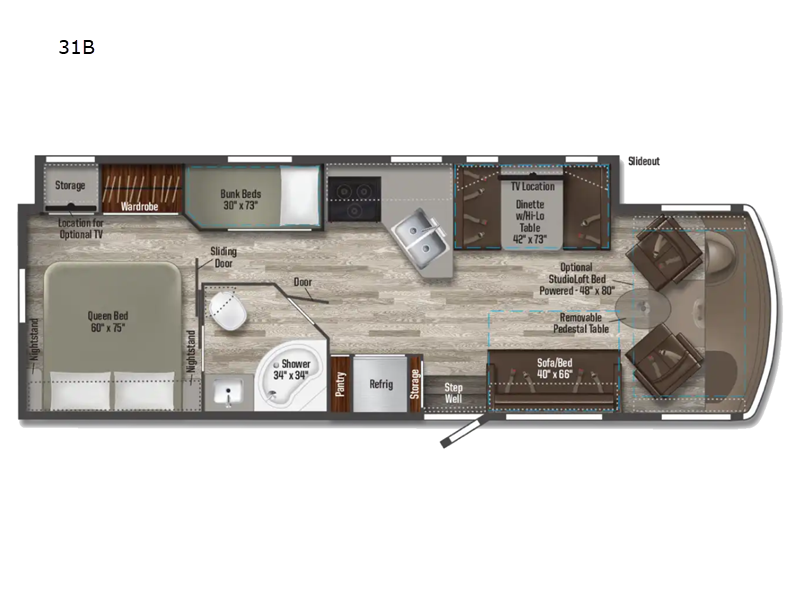 2022 Winnebago Sunstar 31B - Used Class A For Sale by Fretz RV in Souderton, Pennsylvania features Slideout